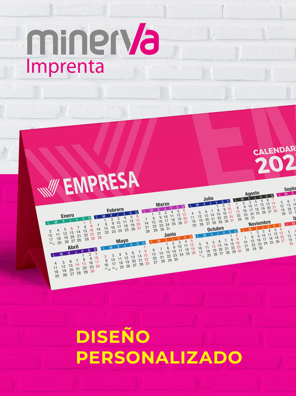 Calendarios de mesa trípode para empresas