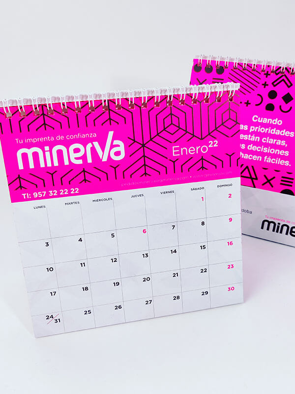 Calendarios de Sobremesa Cuadrados con Peana – Personalizados a Todo Color - Imagen 4